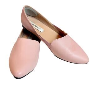 Matt & Nat Vegan Leather Westmount Slip On Flats Pink Size EU 38